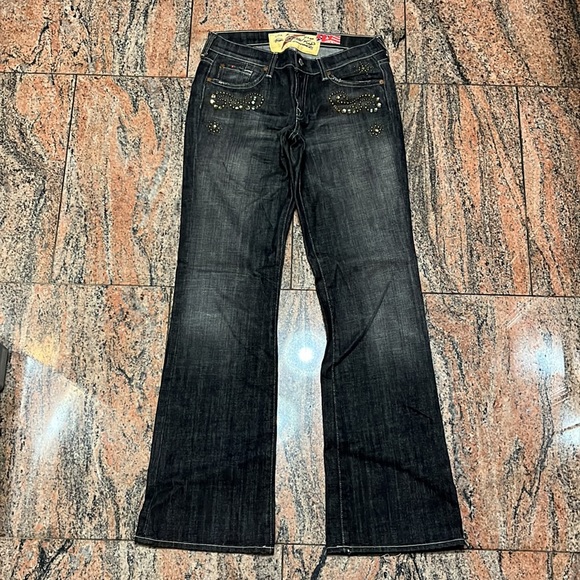 7 for all mankind jeans woman’s sz 29 the great china wall black denim - Picture 2 of 8